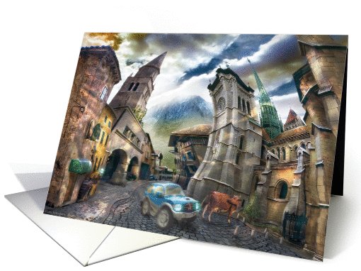 Raro Pueblo - funny eerie card (518014)
