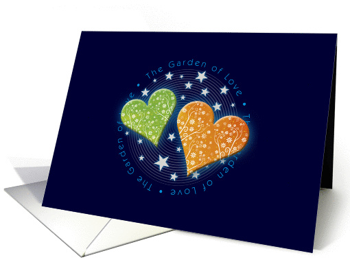 The Garden of Love - Two Hearts card (762163)