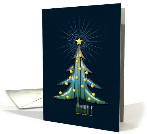 Merry Christmas - Christmas Tree with barcode card (886958)