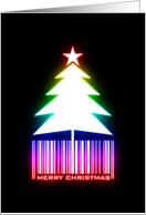 Merry Christmas - Colorful Christmas Tree with barcode card