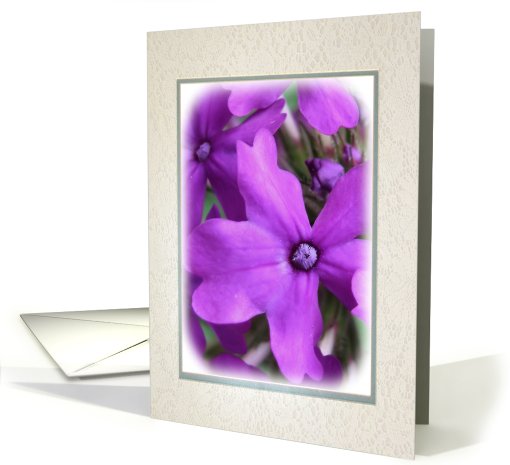 Purple Flowers to thank you card (514639)