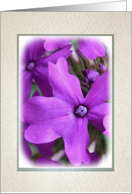 Purple Flowers to thank you card