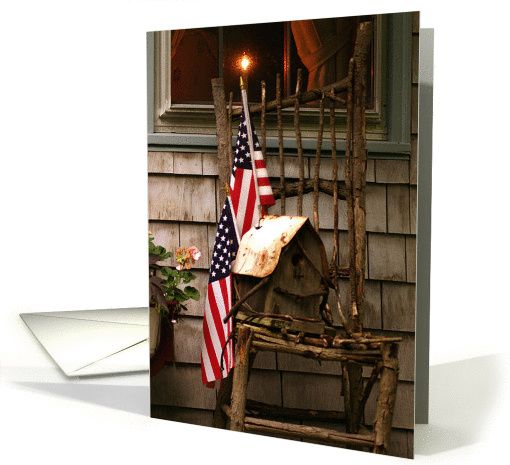 American Flag With Guiding Light For Soldiers/Troops card (525890)