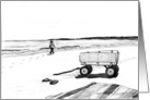 Beach Buggy in black & white pencil card
