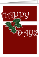 Happy HollyDays 3 card