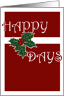 Happy HollyDays 3 card