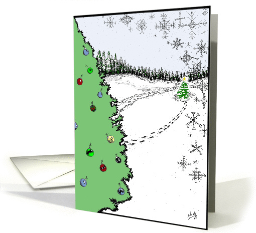 Happy Holidays, Green Holiday Tree card (687218)