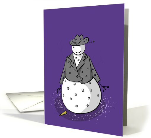 Holiday Christmas snowman humorous card (516515)