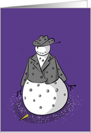 Holiday Christmas snowman humorous card