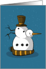 Holiday Christmas snowman humorous card