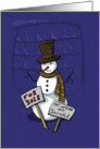 Holiday Christmas snowman humorous card