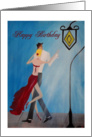 Street Lamp Dance happy birthday card