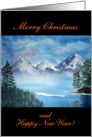 Lake Tahoe Snow Capped Merry Christmas card
