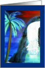 Tropical Falls Love and Romance Waterfalls card