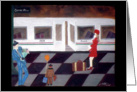 Bon Voyage Italian Train Painting card