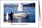 Boat Lovers Wedding Congratulations nautical couple card