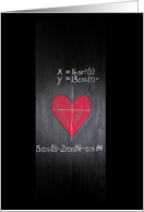 Formula for a Heart Curve Happy Valentine’s Day card