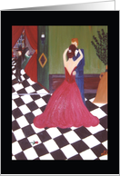 Sadie Hawkins Dance Love & Romance Fine Art Retro card