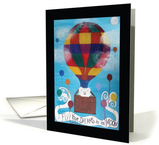 Hot Air Balloon with Bear Encouragement for Grandson card (1429996)