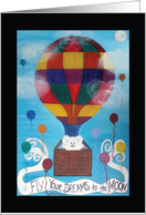Hot Air Balloon with Bear Encouragement for Grandson card