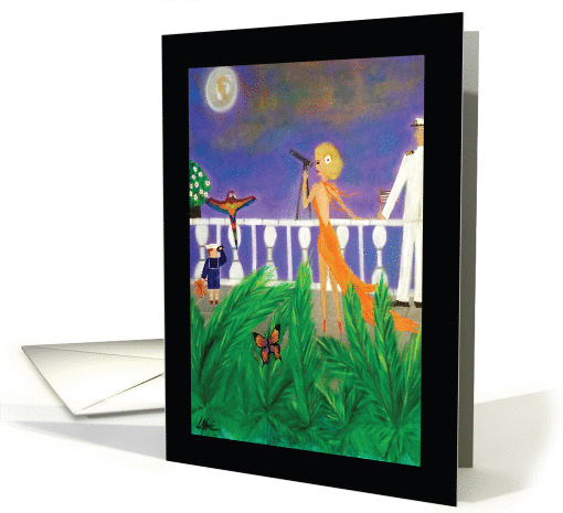 Scoping Out the Scene Miss You From Far Away Fine Art card (1457328)