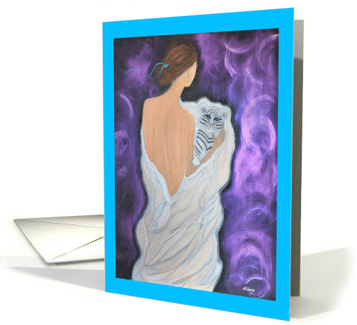 Peek-A-Boo Tiger Cat I Miss You Love & Romance card (1768056)