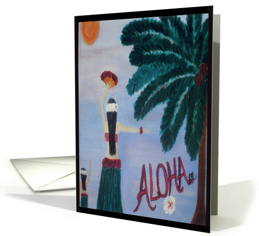 Luau Tropical Party Hula Lesson card (525172)