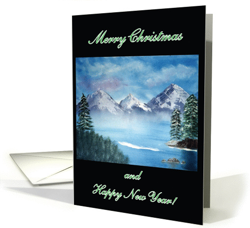 Christmas Winter Lake Tahoe snow scene card (714698)