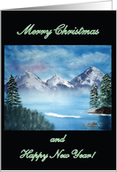 Christmas Winter Lake Tahoe snow scene card