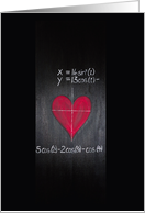 Thank You Math Teacher Heart Curve Formula card