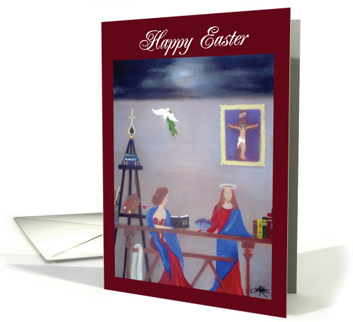 Art of Resurrection Happy Easter Religious card (917371)