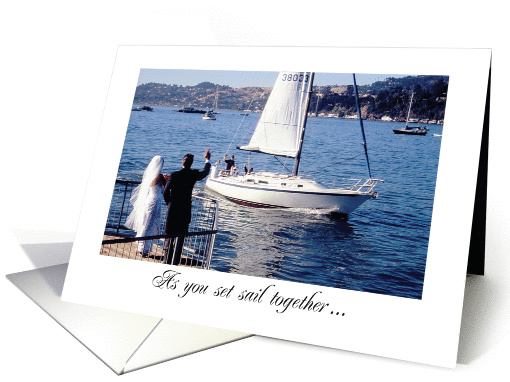 Boat Lovers Wedding Congratulations nautical couple card (969831)