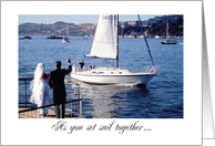 Boat Lovers Wedding Congratulations nautical couple card