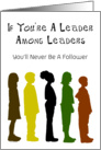 Be A Leader Children Silhouette card