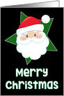 Merry Christmas Santa star Christmas card