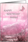 Happy Birthday Mama butterfly garden card