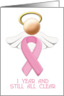 breast cancer awareness 1 year and still all clear card