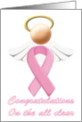 breast cancer awareness angel and support ribbon all clear card