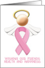 breast cancer awareness for friends angel support ribbon card