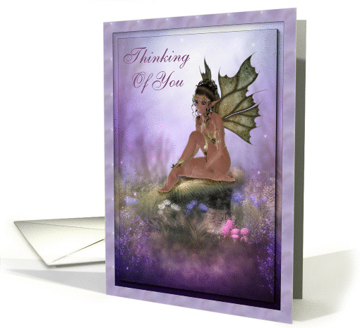 Thinking Of You serene fairy card (1352944)