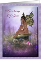 Thinking Of You serene fairy Card