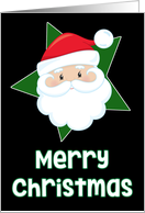 Merry Christmas Santa star Christmas card