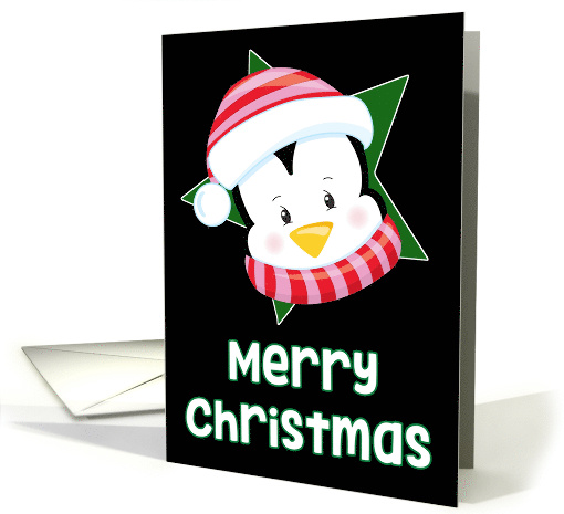 Merry Christmas Penguin star Christmas card (1497768)