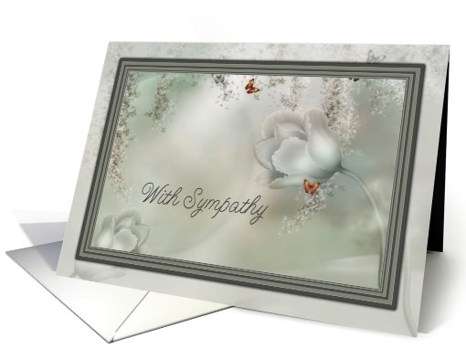 With Sympathy tulips and butterflies card (561229)
