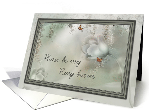 Please be my ring bearer tulips and butterflies card (561234)