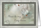 Please be my ring bearer tulips and butterflies card