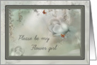 Please be my flower girl tulips and butterflies card