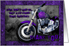 Thank you Bikes don’t leak oil they just mark their territory purple motorbike card