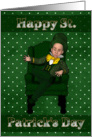 leprechaun chair happy st.patricks day card