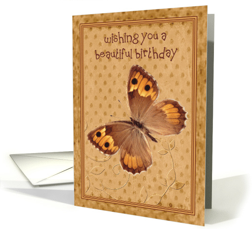 Wishing you a beautiful birthday butterfly card (667198)